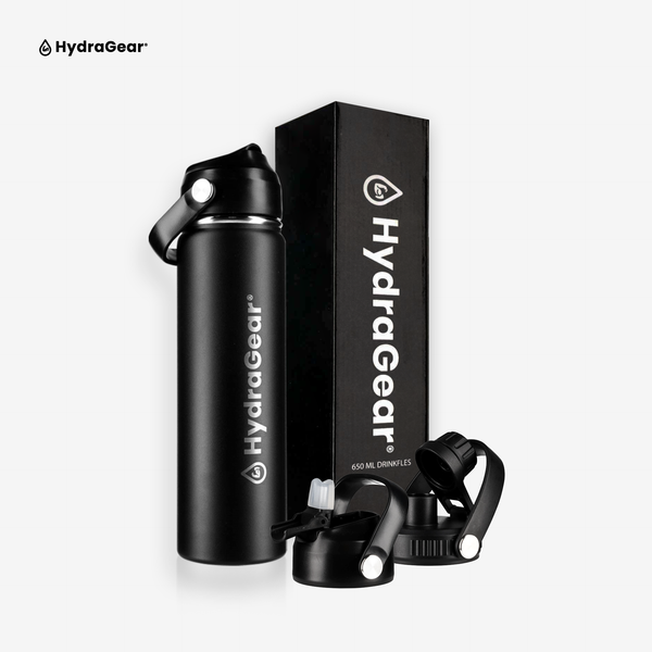 Hydragear®Luxe RVS Thermosfles 650 ML Zwart